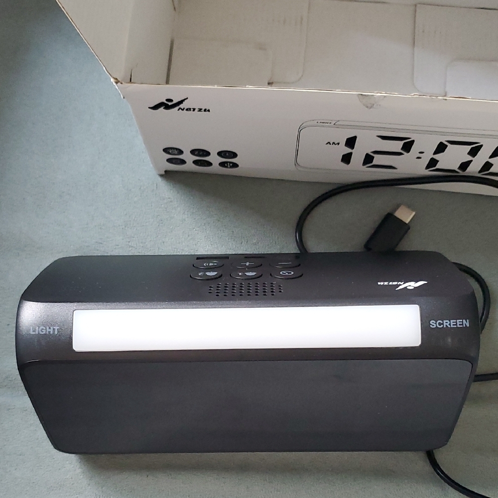 White Digital Alarm Clock by Netzu - Picture 7 of 8